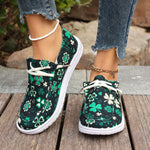 Clover Print Round Toe Sneakers