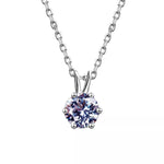 2 Carat Moissanite 925 Sterling Silver Pendant Necklace