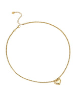 18K Gold-Plated Stainless Steel Heart Pendant Necklace