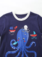 Children's Octopus Graphic Tee and Shorts Set