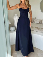 Tie Front Spaghetti Strap Maxi Dress