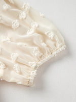 Textured Knit Round Neck Blouse