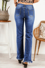 Ripped Frayed Hem Jeans