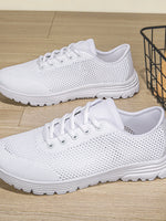 Lightweight Breathable Mesh Athletic Sneakers - Ladyez