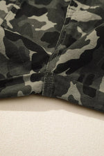 Camouflage Print Multi Pocketed Womens Denim Pants