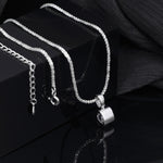 925 Sterling Silver Zircon Pendant Necklace