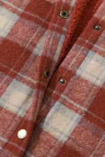 Fleece Lined Plaid Hooded Jacket
