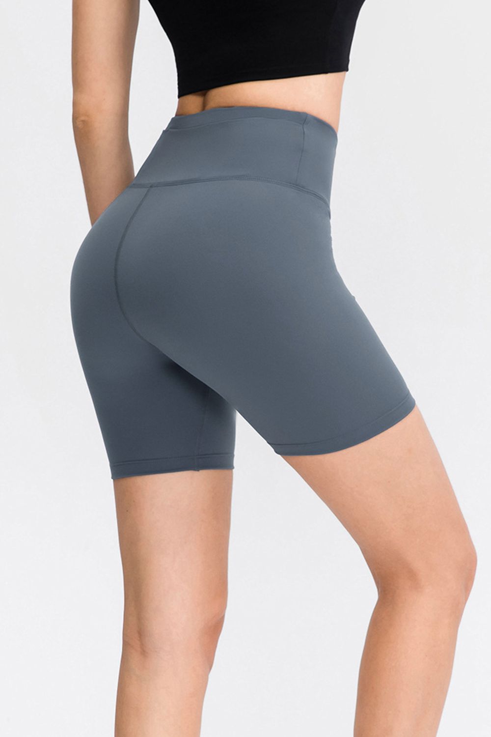 Wide Waistband Sports Shorts - Ladyez