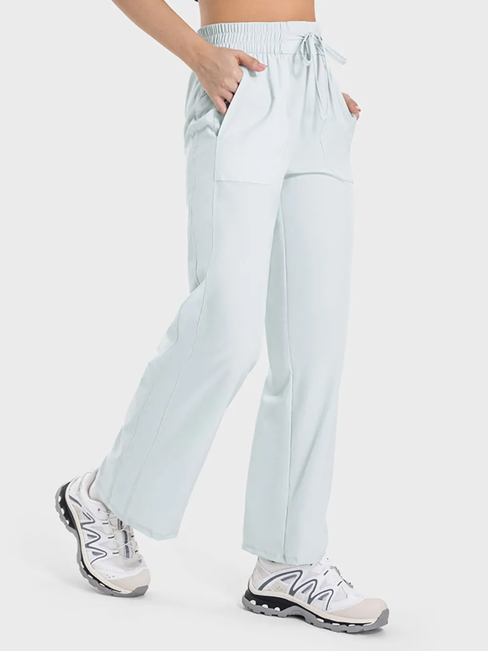 Millennia Drawstring Pocketed Active Pants - Ladyez
