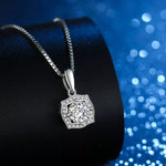1 Carat Moissanite 925 Sterling Silver Necklace