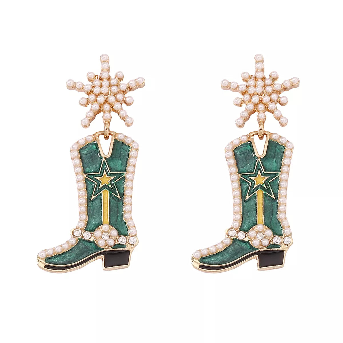 Cowgirl Boot Dangle Earrings