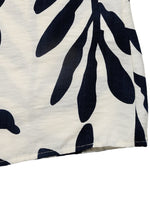 Leaf Print Sleeveless Slit Dress