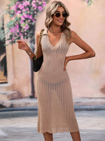 Openwork Johnny Collar Cover Up Dress - Ladyez