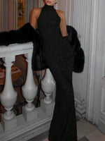Sequin Sleeveless Maxi Dress