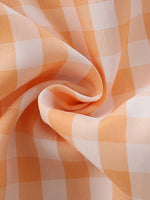 Children's Gingham Ruffle Collar Sleeveless Dress
