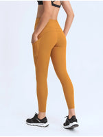 Millennia Wide Waistband Leggings with Pockets - Ladyez