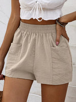 Casual Elastic Waist Shorts