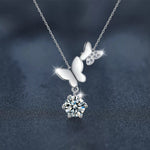 1 Carat Moissanite 925 Sterling Silver Pendant Necklace