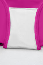 Ruched Slit Tankini Set - Ladyez
