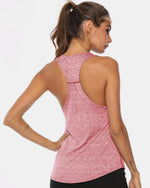 Full Size Scoop Neck Wide Strap Active Tank - Ladyez