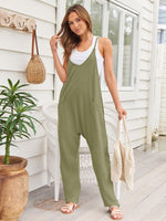 V-Neck Spaghetti Strap Jumpsuit - Ladyez