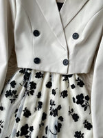 Floral Mesh Dress & Blazer Set