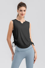 Notched Wide Strap Active Tank - Ladyez
