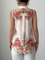 Button Up Sleeveless Shirt