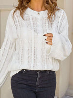 Cable Knit Long Sleeve Sweater