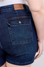 Judy Blue Full Size High Waist Back Flap Pocket Denim Shorts Plus Size