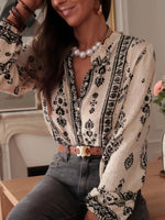 Vintage Print Long Sleeve Shirt