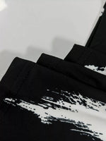 Abstract Print Sleeveless Top & Wide Leg Pants Set