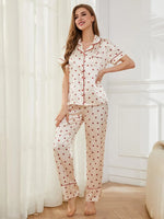 Contrast Piping Pocketed Top and Pants Lounge Set - Ladyez