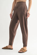 MONO B Flowbarrel High Waist Active Pants - Ladyez