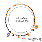 Halloween Charm Beaded Necklace