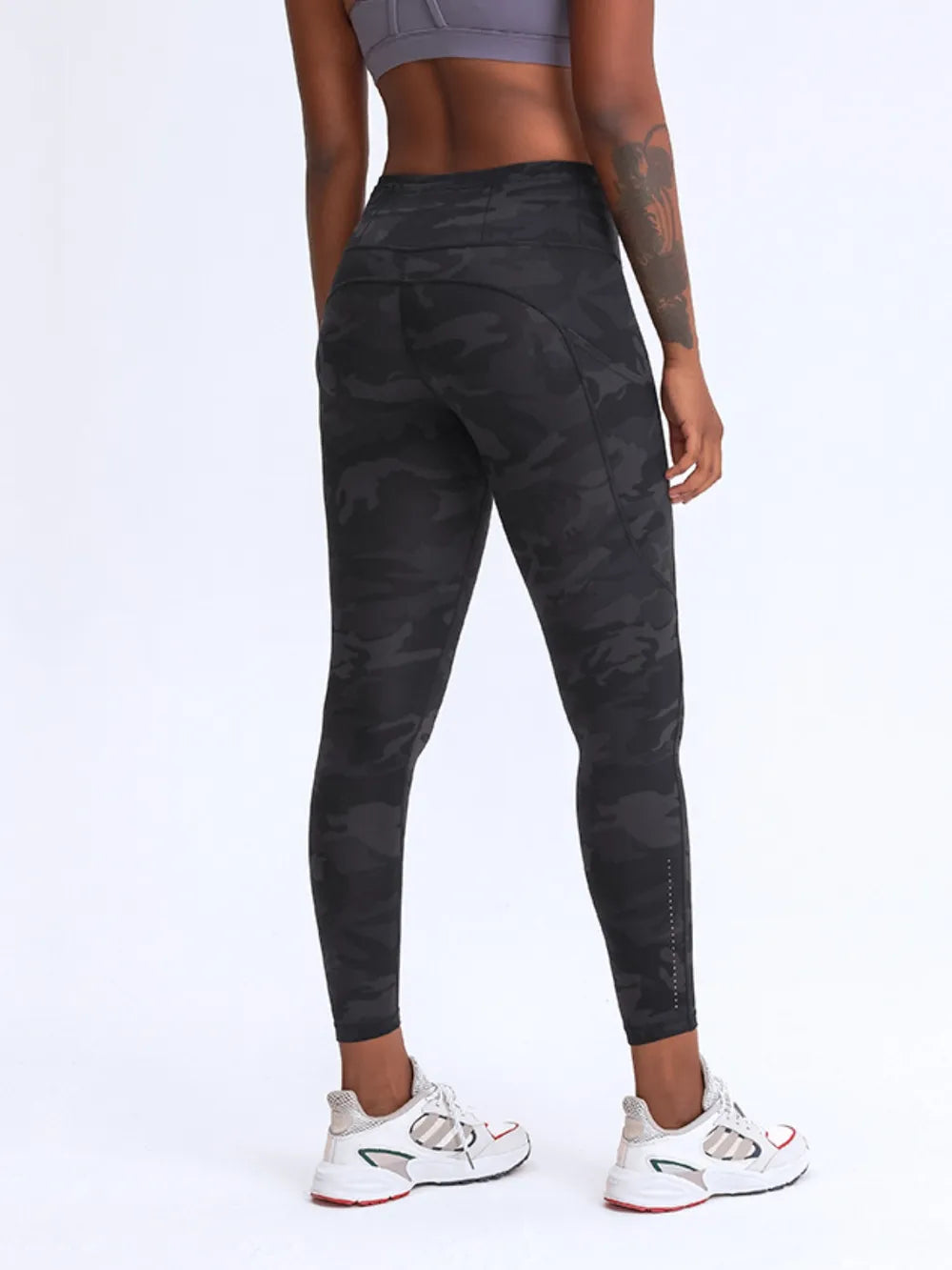 Millennia Wide Waistband Leggings with Pockets - Ladyez