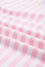 Casual Stripe Oversize Dolman Sleeve Patchwork T Shirt