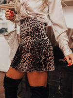 Leopard Tiered Mini Skirt