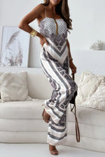 Printed Cami and Wide Leg Pants Set