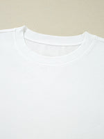 Lace Long Sleeve Insert Drop Shoulder Tee