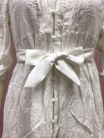 Full Size Ruffled Hem Tie Waist Long Sleeve Dress Plus Size