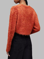Fluffy Knit Cropped Cardigan