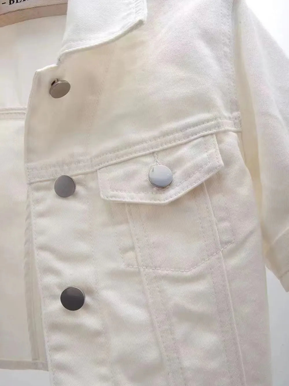 Full Size CroppedDenim Jacket Plus Size