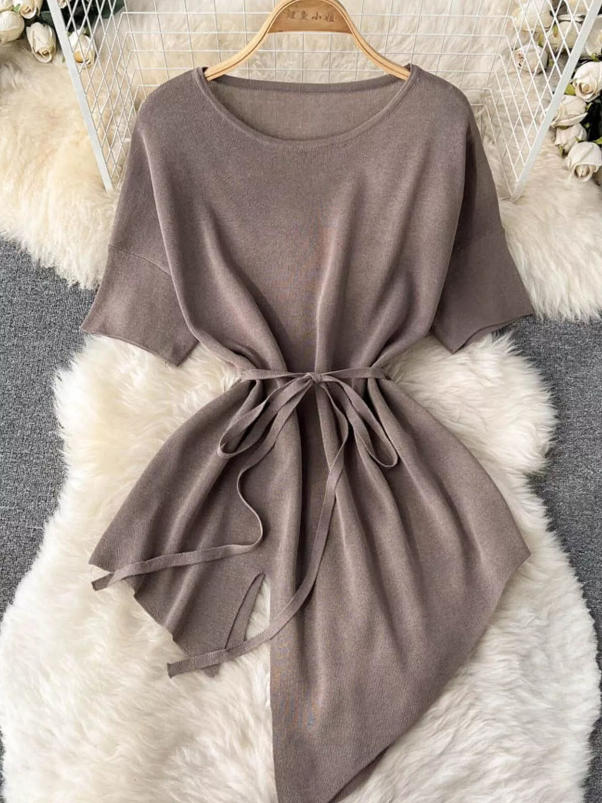 Short Sleeve Top and Wide Leg Pants Set