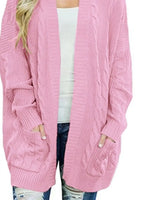 Full Size Chunky Knit Open Front Cardigan Plus Size