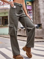 Cargo Wide Leg Jeans - Ladyez