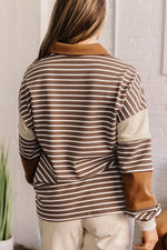 Striped Dropped Shoulder Sweatshirt