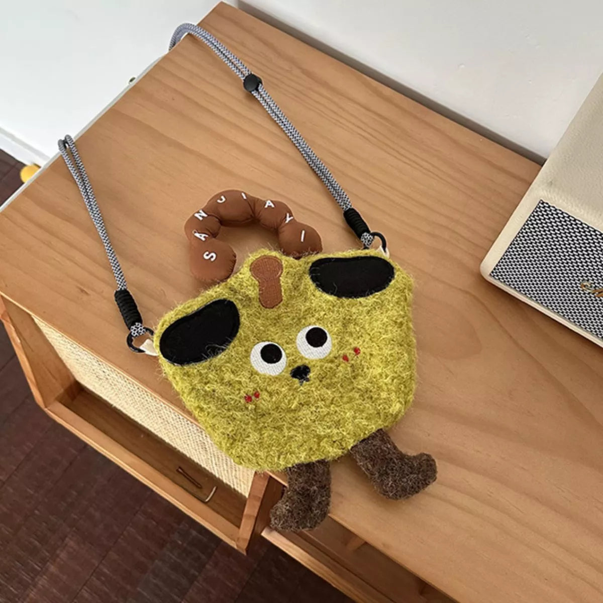 Cartoon Plush Crossbody Bag