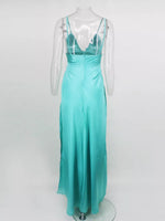 High-Slit Spaghetti Strap Maxi Dress