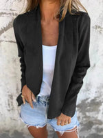 Full Size Open Front Casual Cardigan Plus Size